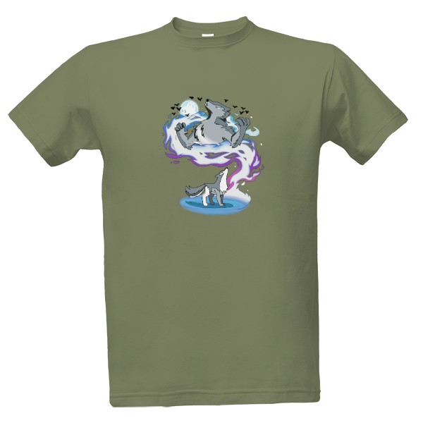 Tričko s potiskem síla vlka