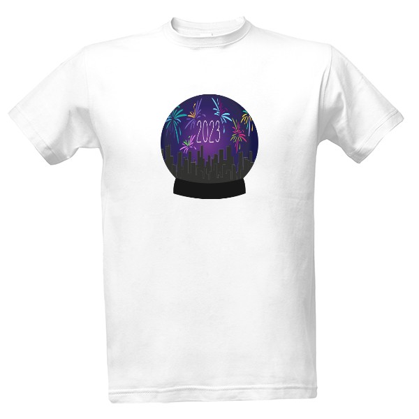 Tričko s potiskem Silvestrovské sněžítko