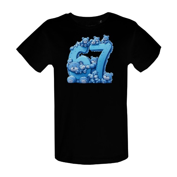 six seven blue teddy T-shirt