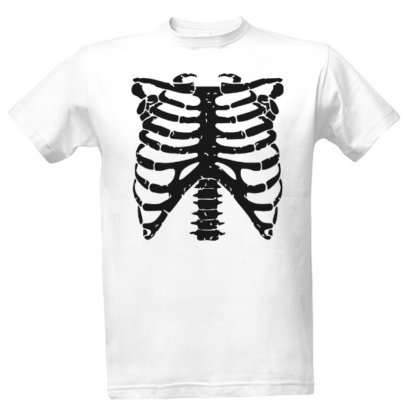 Tričko s potiskem Skeleton Ribs
