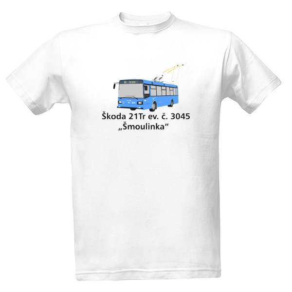 Tričko s potiskem Škoda 21Tr Šmoulinka