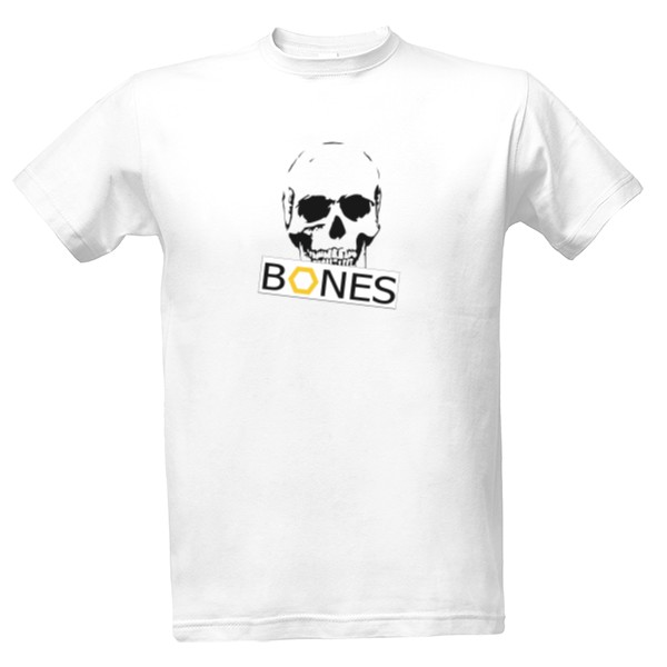 Tričko s potiskem Skull-white