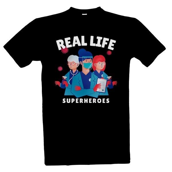 Tričko s potiskem Skuteční Hrdinové - Koronavirus 