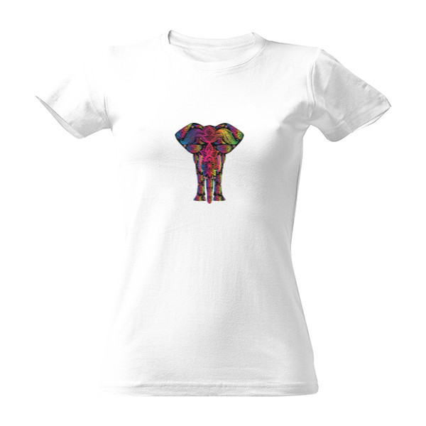 Tričko s potiskem slon barevný