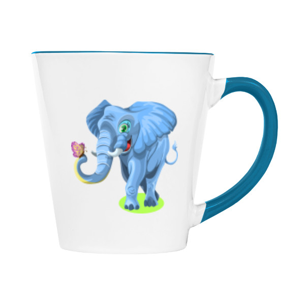Hrnek kónický barevný s potiskem Slon