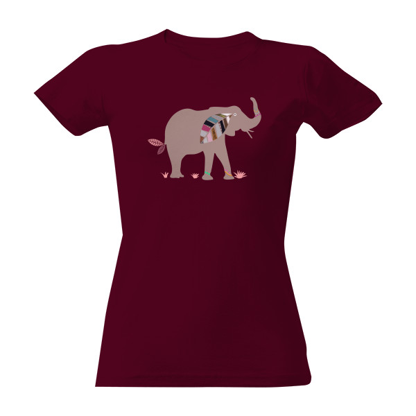 Tričko s potiskem Slon s abstraktním motivem