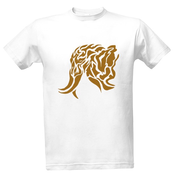 Tričko s potiskem Slon tribal oranžová 