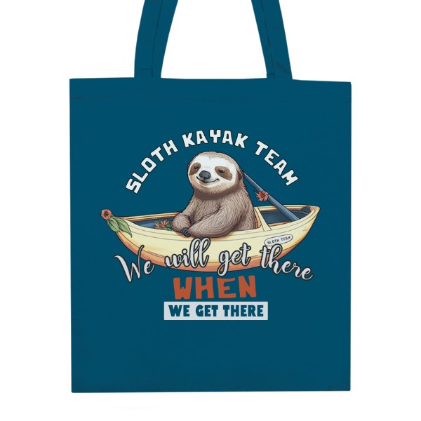 Nákupní taška unisex s potlačou Sloth kayak team