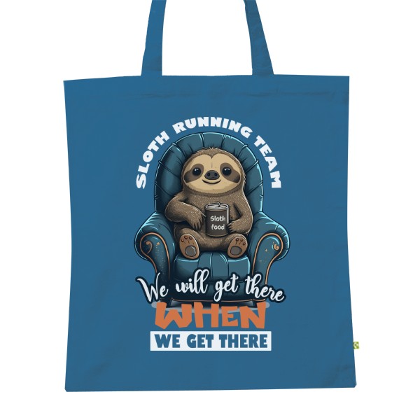 BIO platená taška s potlačou Sloth running team