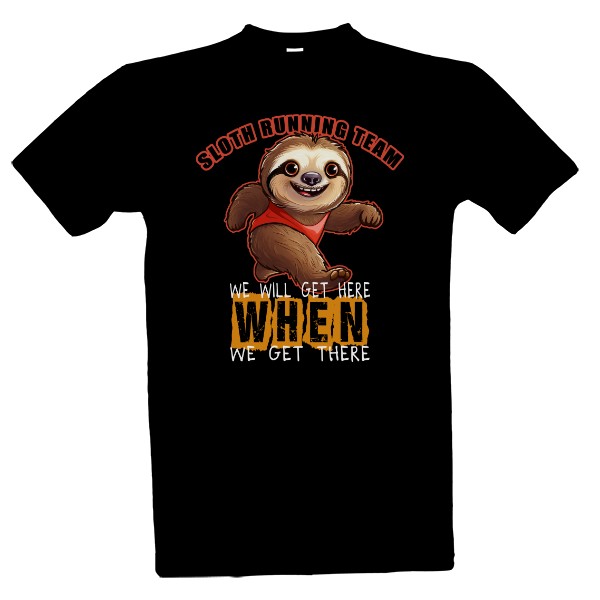 Tričko s potlačou Sloth running team