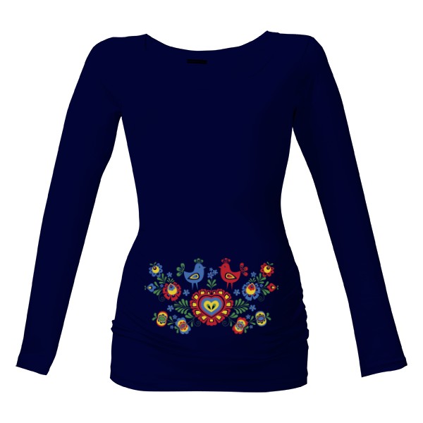 Tričko s potiskem Slovácký ornament těhule