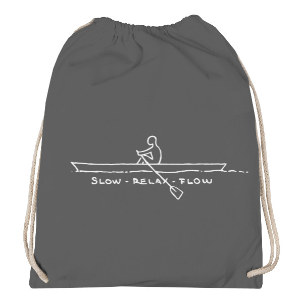 Vak na záda s potiskem Slow - relax - flow (vak)