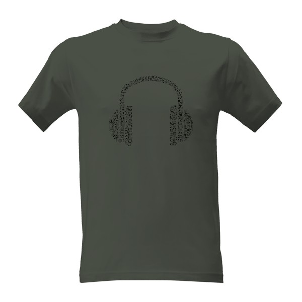 Tričko s potiskem Sluchátka