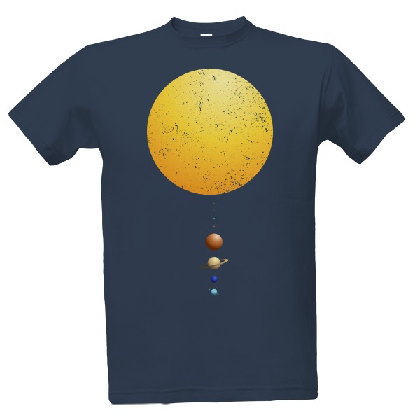 Sluneční soustava tričko planety vesmír