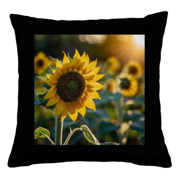 Polštář bavlněný  s potiskem Slunečnice