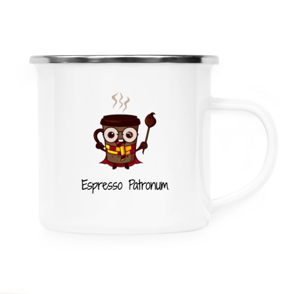 Smaltovaný hrnek Espresso Patronum