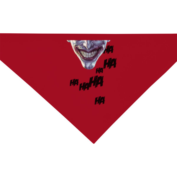 Bavlněný trojcípý šátek s potiskem Smile Joker
