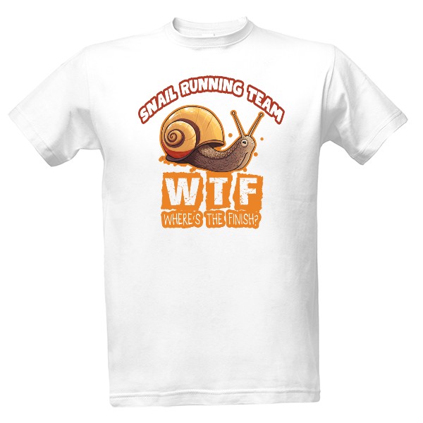 Tričko s potlačou Snail running team