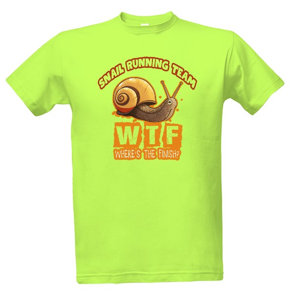Tričko s potiskem Snail running team