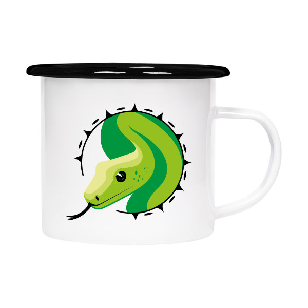 Tin mug - enamel hem s potiskem Snake