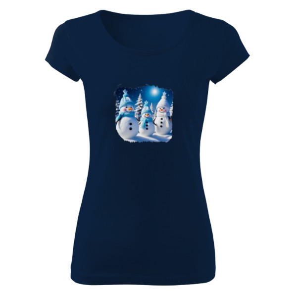 Tričko s potiskem Sněhuláci