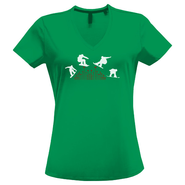 Tričko s potiskem Snow Jump