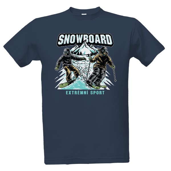 Tričko s potiskem Snowboard extreme