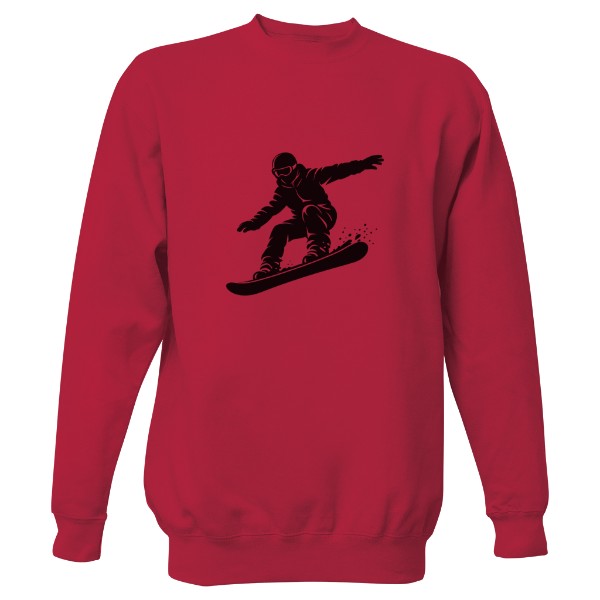 Mikina bez kapuce Unisex s potiskem Snowboardista