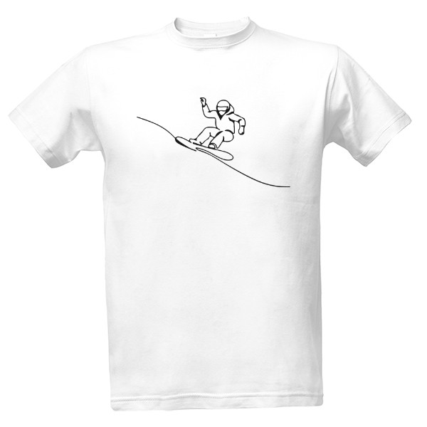 Tričko s potiskem snowboardista