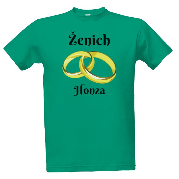 Tričko s potiskem Snubní prsteny ženich