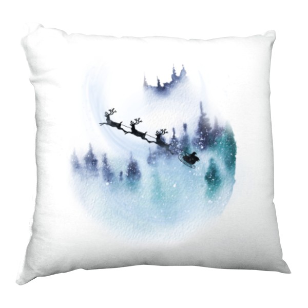 Polštář saténový s potiskem Sobící