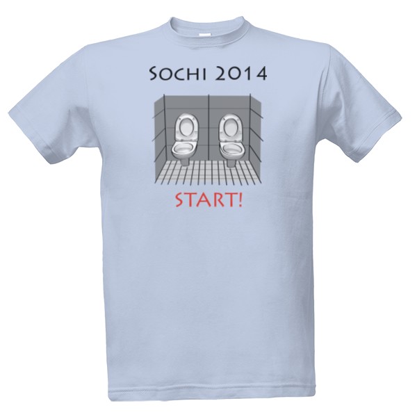 Tričko s potiskem Sochi záchody