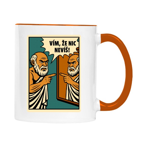 Hrnček malý farebný s potlačou Sokrates 