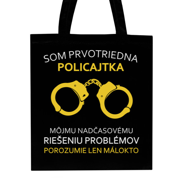 Nákupní taška unisex s potiskem Som prvotriedna policajtka