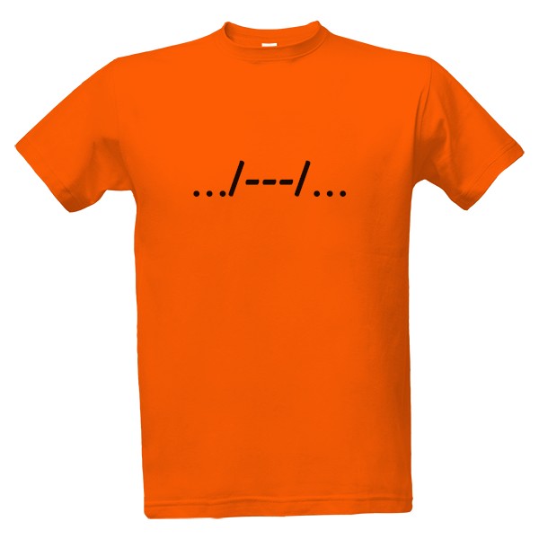 Tričko s potiskem SOS - Morseova abeceda