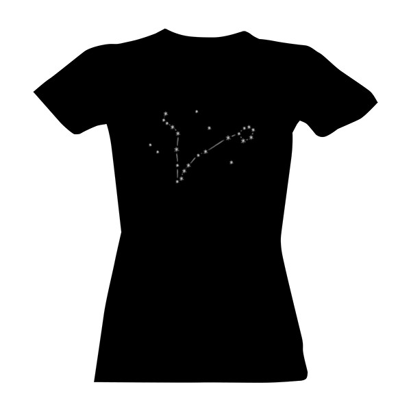 Tričko s potiskem Souhvězdí Ryby - white stars