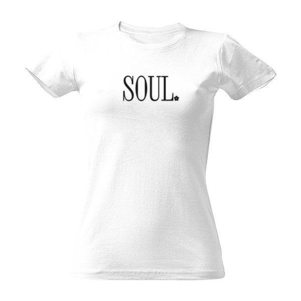 Tričko s potiskem Soulmates - Ona (bílá)