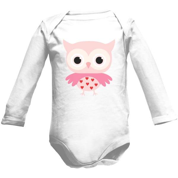Dětské body Long  s potiskem Sovičková holka 2