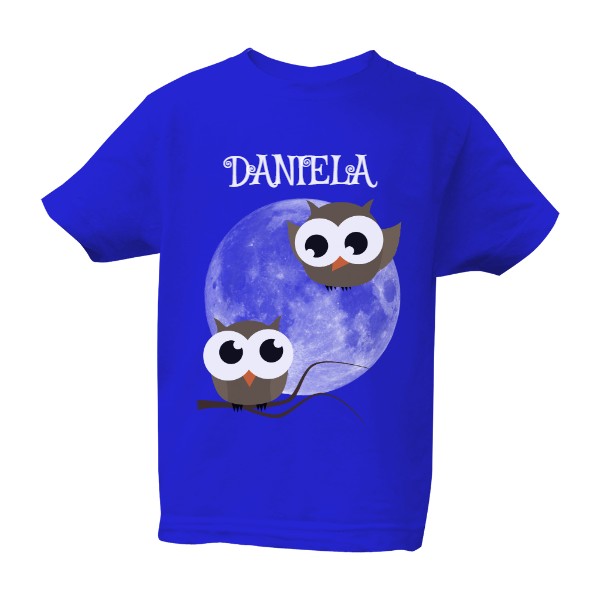 Tričko s potiskem sovy s měsícem