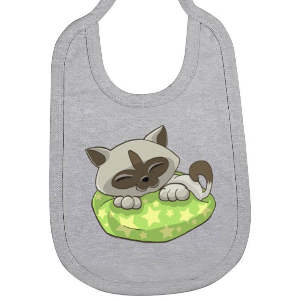 Bryndák bavlna s potiskem Spící koťátko