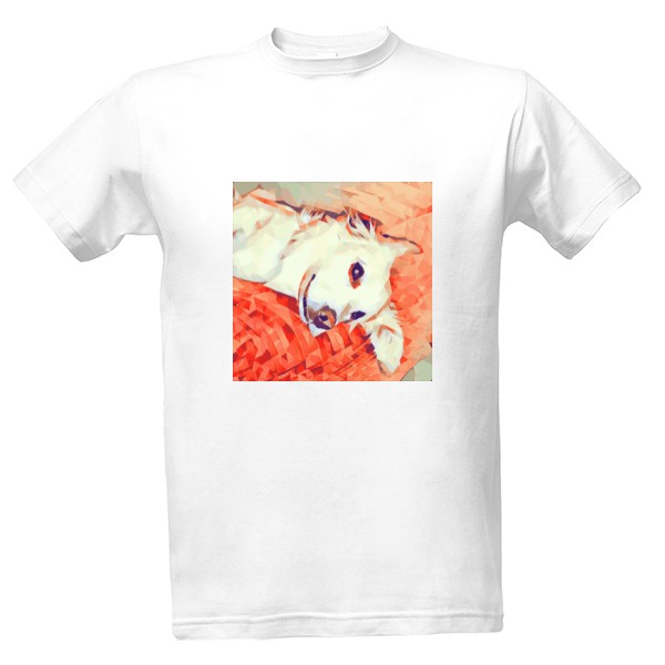 Tričko s potiskem Spící pes