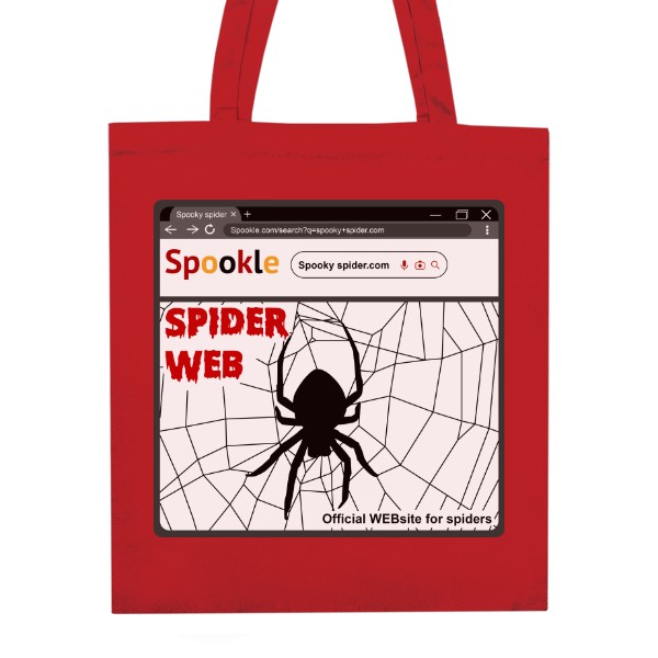 Nákupní taška unisex s potiskem spider website