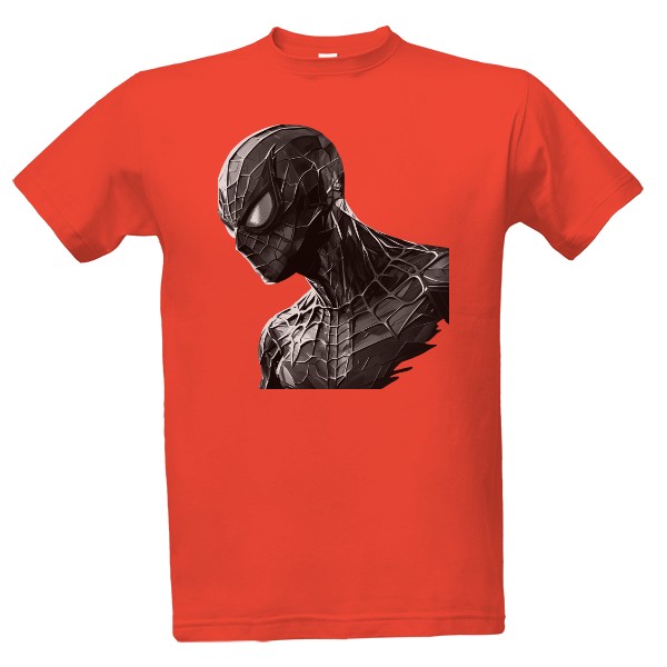 Tričko s potiskem Spiderman - superhrdina-2 -černobílý