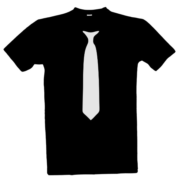 Společenské tričko bílá kravata