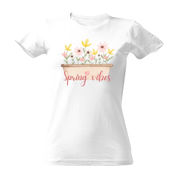Tričko s potiskem Spring Vibes