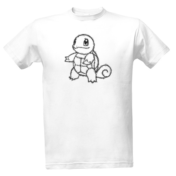 Squirtle - scribble style - černá