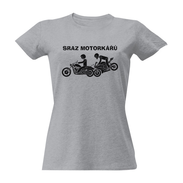 Tričko s potlačou Sraz motorkářů - černé D