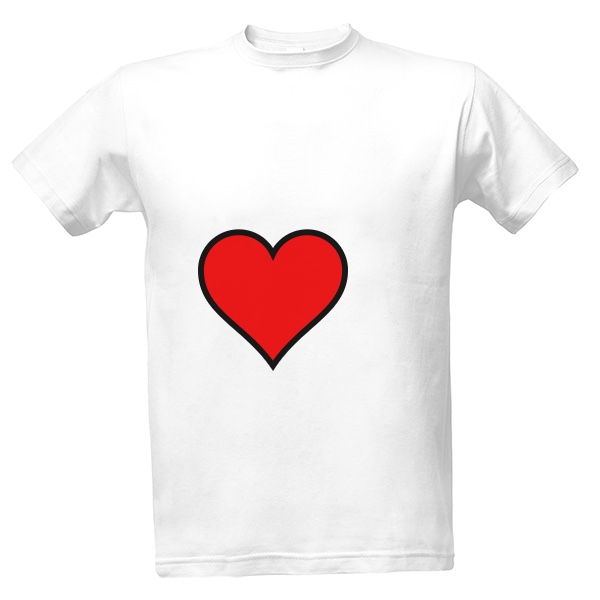 Tričko s potiskem Srdce cervene damske moda letni