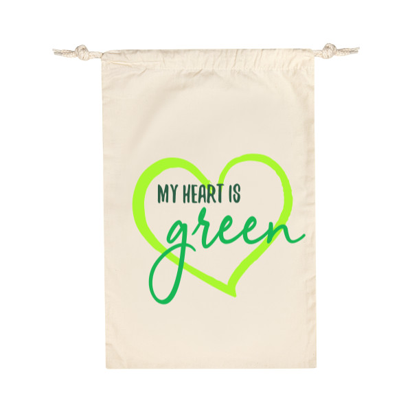 Moje srdce je zelené - eko pytlík S
