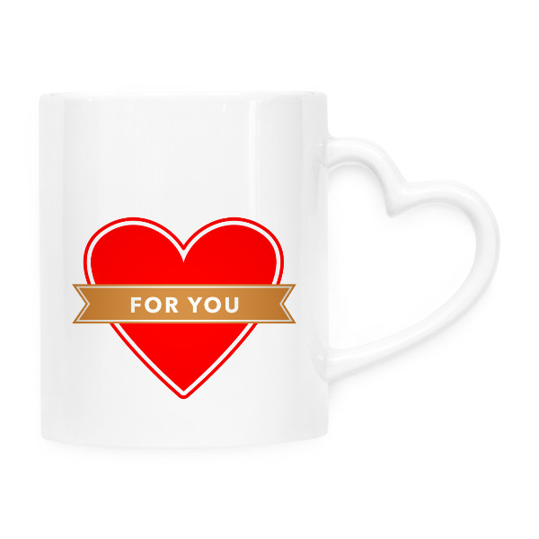 Hrnek srdce s potiskem Srdce for you
